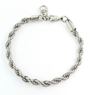 Stainless Steel 6mm Rope Chain Bracelet