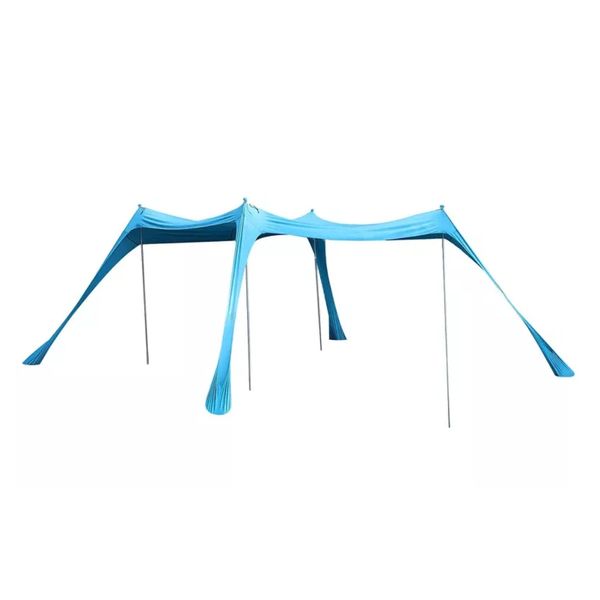 Beach Tent Sun Shelter Tent For 4 Persons With Accessories150cm - Sky Blue