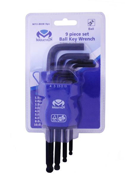 Marathon Tools 9 Piece Ball Key Wrench (1.5mm - 10mm)