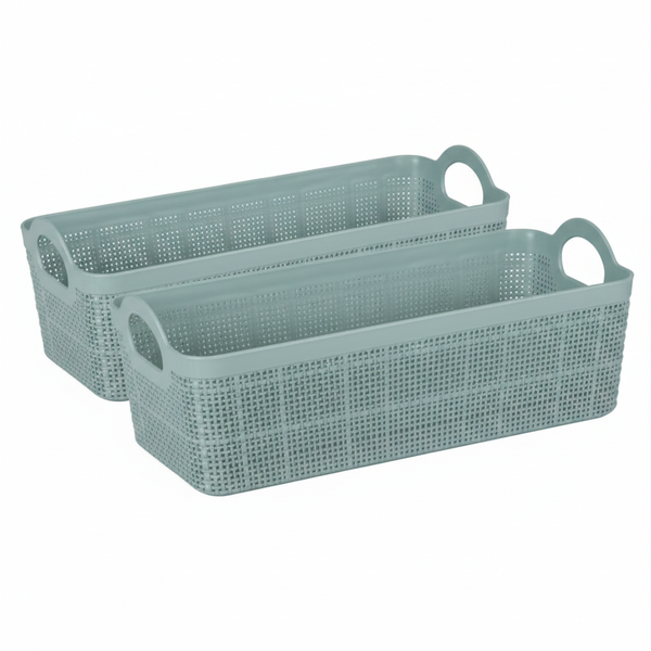 Mesh Storage Basket 27 cm for Kitchen and Bathroom Organization - 2 Pack