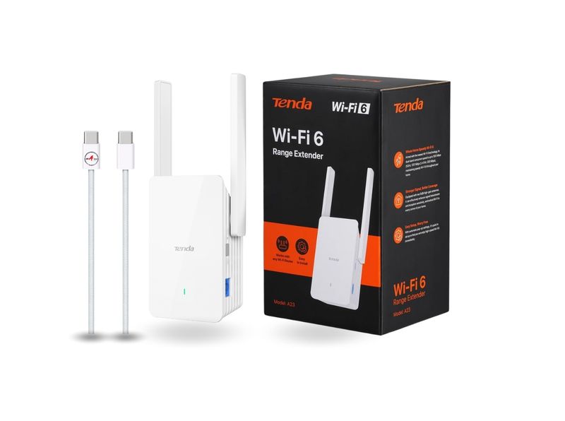 Tenda WiFi Extender WiFi 6 Range Extender Covers Up to 1500 sq.ft