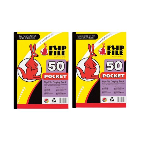 50 Pockets Flip File - pack of 2