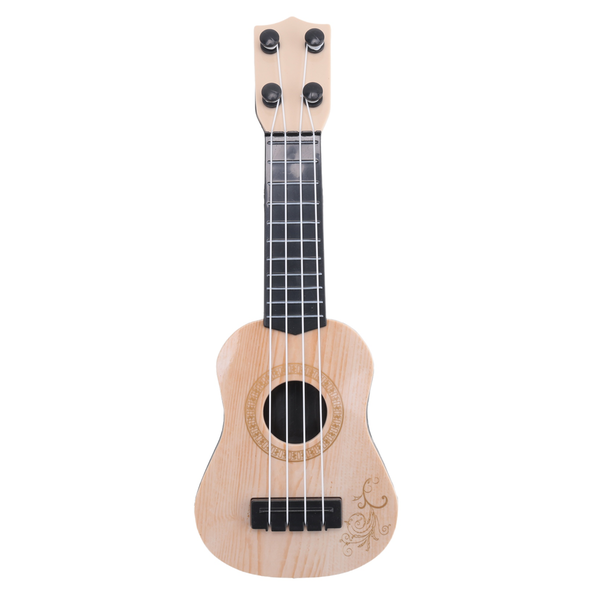 beige Kids Classical Ukulele Guitar Toy Early Education Small Guitar