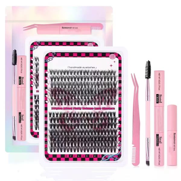 260 Pieces Eyelash Extension Mixed DIY Eyelash Cluster Kit
