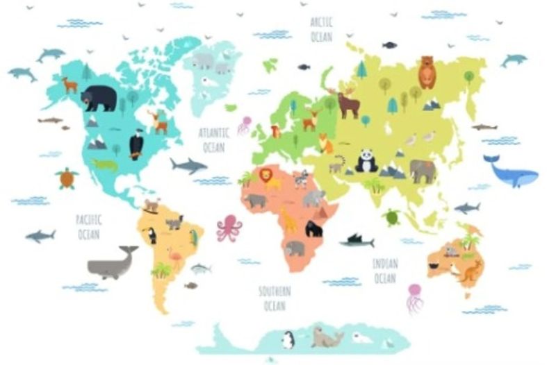 Launch Republic Wall Sticker World Map