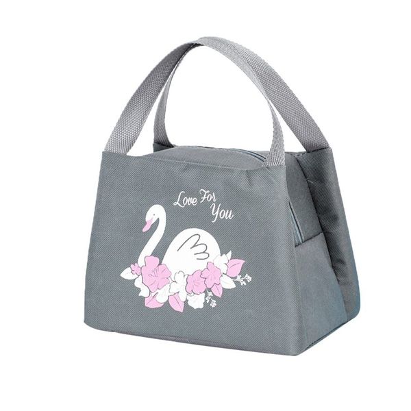 Thermal Insulated Waterproof Cooler Handle Lunch Bag - Blue Polar Bear Design