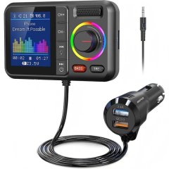 IPSTYLE FM Transmitter for Car, Wireless Car Bluetooth V5.0 Adapter