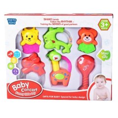 Baby Rattle Set - 6-Piece Rattle Toy for Infants - STEM Toys for Babies
