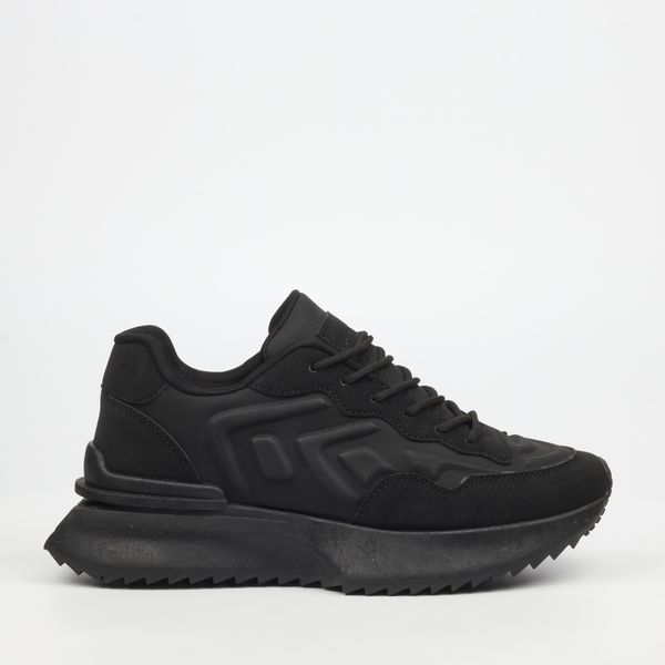 Mazerata Rocco 2 Men Faux Nubuck / Faux Suede Sneakers - Black
