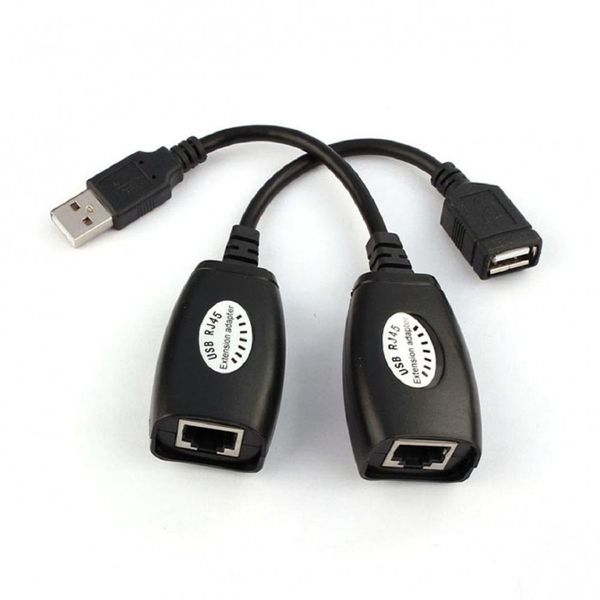 Techme USB Extender RJ45 Ethernet Network Cable Adapter Set