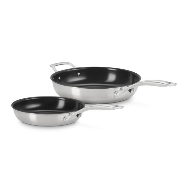 Le Creuset Essential 3-ply Stainless Steel 2-piece Frying Pan Set - 24/28