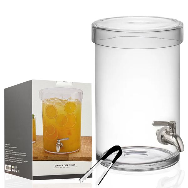 5.5 Liters - Glass Gallon beverage dispenser with Stainless Steel Faucet