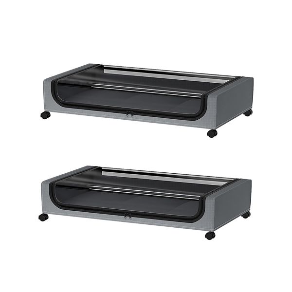 2Pack Under Bed Storage Containers with Wheels Under the Bed Storage Bins