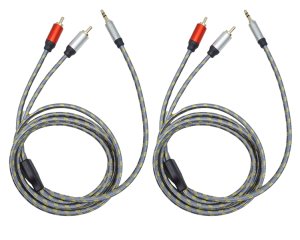 AICOM-TRS 3.5mm To 2 RCA Audio Cable(2 Pack)
