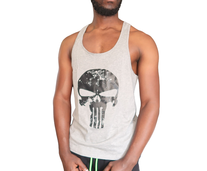 Men's Muscle Gym Tank Top Grey/Black