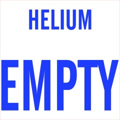 Helium Empty Sign 29x29cm