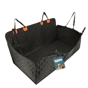 TopikaPet- Hard Bottom Dog Car Seat Cover, Waterproof, Scratchproof Hammock