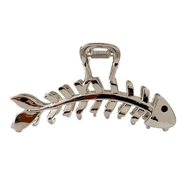 Fishbone Bobby Pin Claw Metal Fishbone-Shaped Hair Jaw Clip
