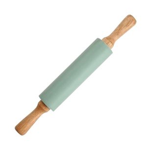 Dream Home Silicon Rolling Pin With Wood Handle