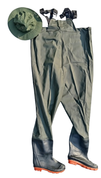 PVC Fishing waders up to Chest with Super Grip attached Gum Boot