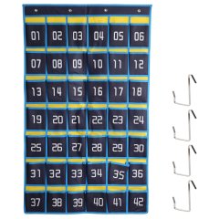 42 Numbered Pockets Chart Cell Phone Hanging Organizer Hanging Storage Bag