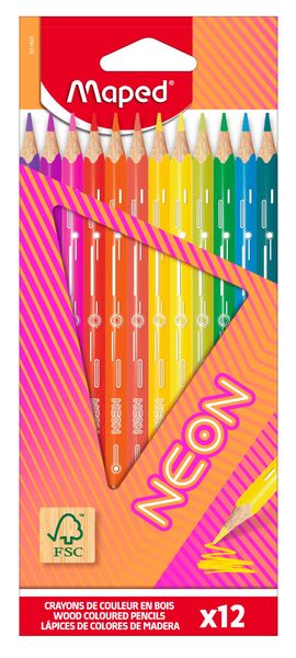 MAPED Neon Colour Pencils 12's