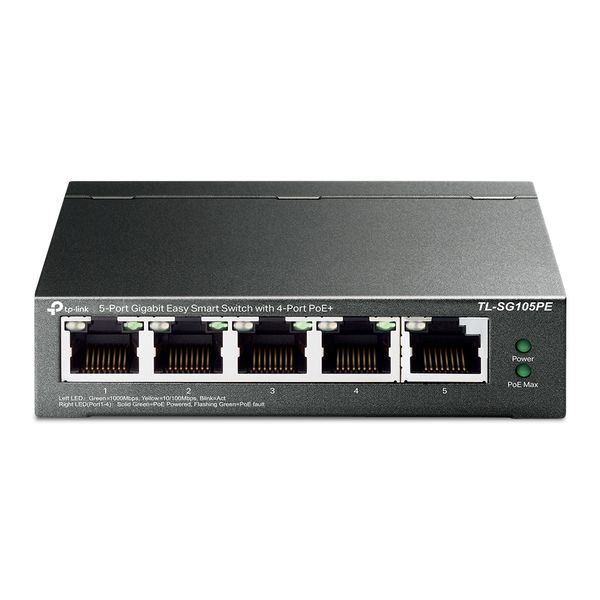 Tp-Link SG105PE 5-Port Gigabit Easy Smart Switch with 4-Port PoE+