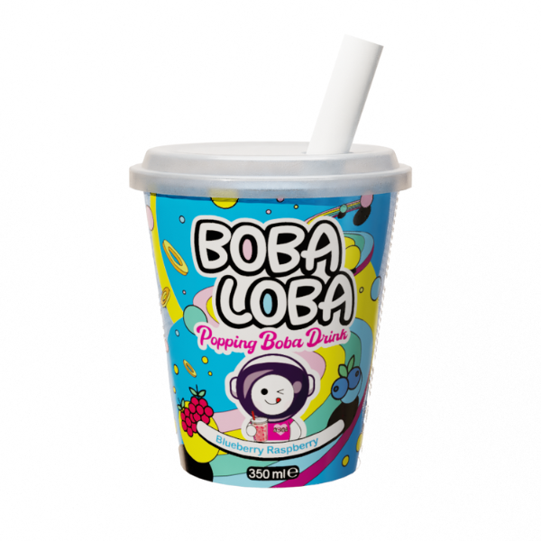 BOBA LOBA Popping Boba Blueberry Raspberry | 350ml 4 Pack
