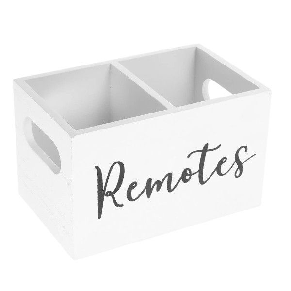 Remote Control Storage Box - White
