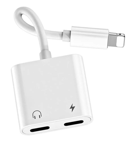 Lightning To Dual Lightning 2in1 Charging and Headphone Converter Adapter