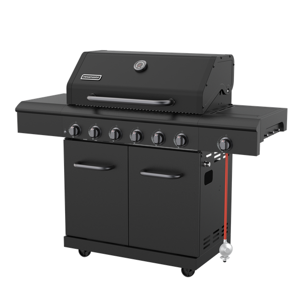 Megamaster Apex Series 6 Burner Black Patio Gas Braai with Cover