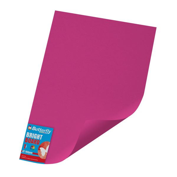 Butterfly Board - A2 160gsm Bright Singles - Wrapped (Pink) x 25