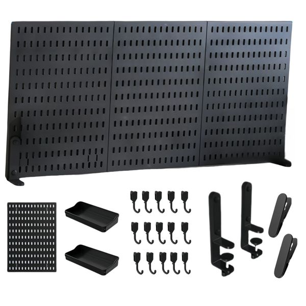 Table Clip Pegboard Organizer with Toolboard &amp; Accessories-Pegboard Kit