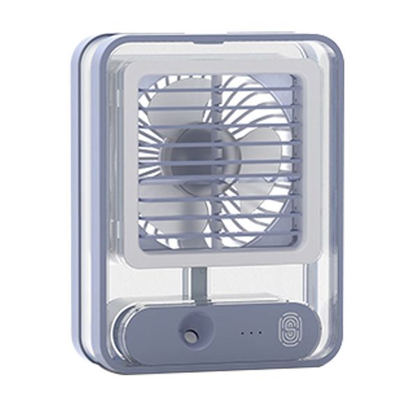 Portable Air Transparent Spray Light Fan with 3-Speed Wind Gears