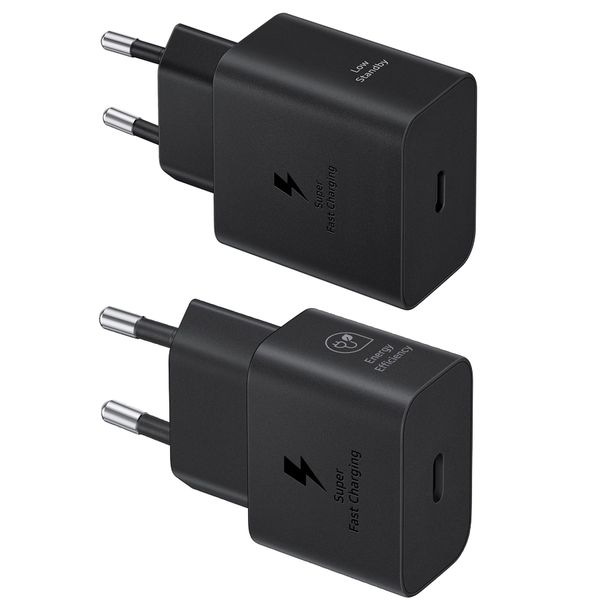 Samsung Original 45W Power Adapter + 25W GaN Charger Bundle (Without Cable)