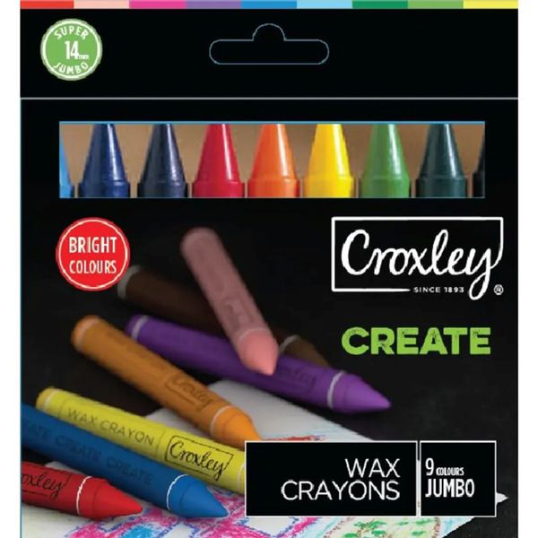 Croxley Create Wax Crayons Jumbo 9S Cra1149 x 2