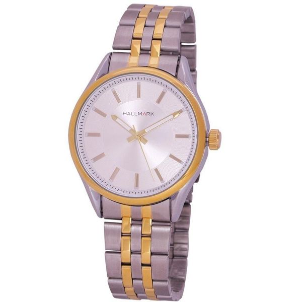 Hallmark Gents Two Tone White Dial Watch HD1410S