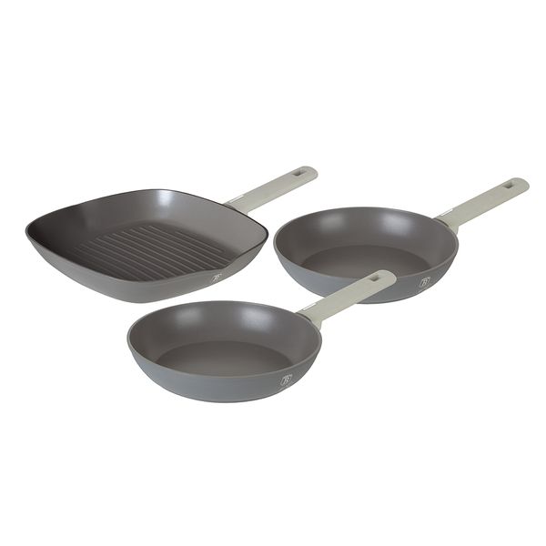 Berlinger Haus 3-Piece Marble Coating Fry &amp; Grill Pan Set Aspen Collection