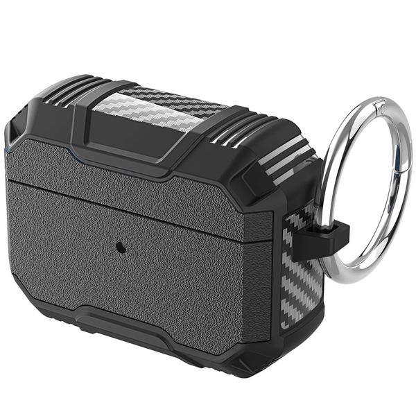 TPU Hybrid Protective Cover with Hook Compatible with Apple AirPods Pro 3