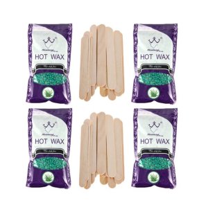 Konsung Hot wax Beans &amp; Wooden Spatulas Kit