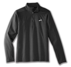 Brooks Men's Dash 1/2 Zip Long Sleeve 2.0 Heather Black