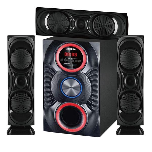 Omega 3.1CH Multimedia Speaker System - Deep Bass &amp; Clear Sound SPK-714
