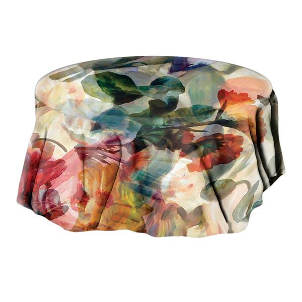 Water Painted Floral Round Tablecloth
