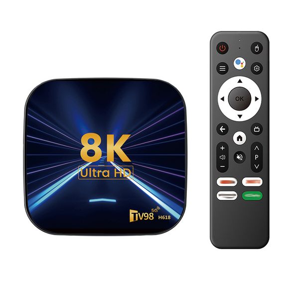V98 H618 Set-Top Box 8K High Definition 5G Dual WIFI 6 Android 14 Bluetooth