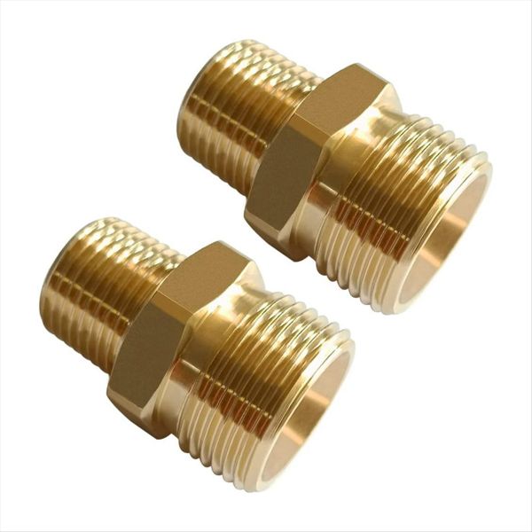 2 Pcs Brass High Pressure Washer Adapter