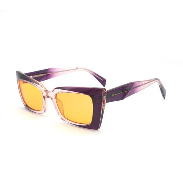Sophie Moda Glasses: 98% Anti-Blue Light Night Sleep Red - Metro Purple