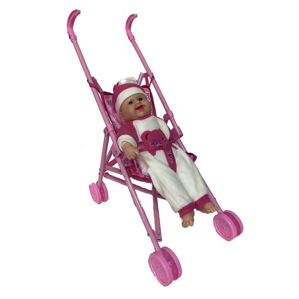 Kids Sound Baby Doll And Stroller