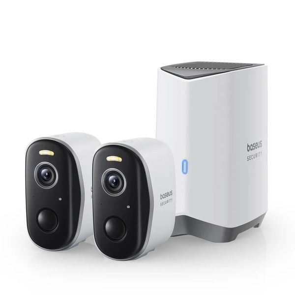 Baseus Security N1 Plus Outdoor Camera 2K 2-Cam Kit - White