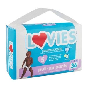 Lovies - Size 5 Premium Pull Up Pants/Nappies 36's
