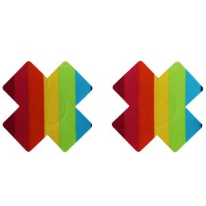 Up-Tape Rainbow Kisses Nipple Covers - 5 Pair Reusable Nipple Covers
